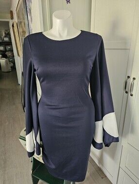 Vintage Karen-T Dress Batwing Dolman Polka Dot Goth Avant Garde USA 10 12 Unique